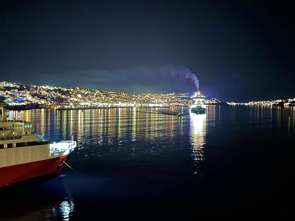 Mykonos at night