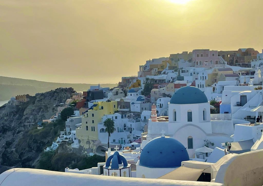 Santorini, Greece at sunset