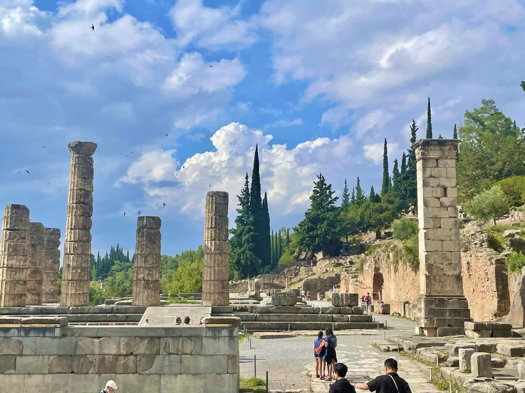 Ruins of Temple of Apollo, Delphi, Greece