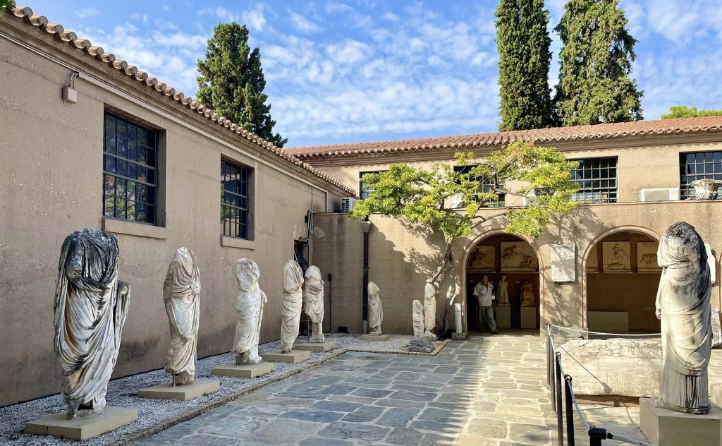 Courtyard of recovered relics of Corinth