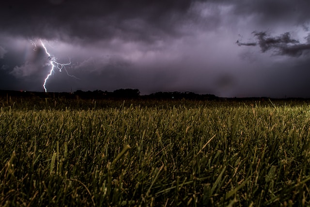 Rain and lightning